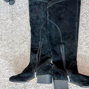 Vince Camuto Black Suede Over the Knee Boots Size 10